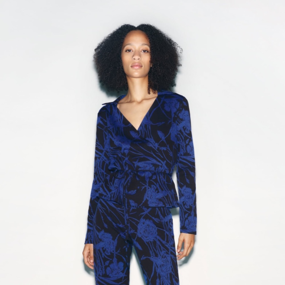 Zara Jacquard Knit Top